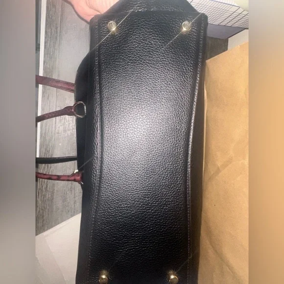 Coach Emma Satchel F34280 Colorblock Signature + Snake Handles Crossbody - Picture 7 of 13